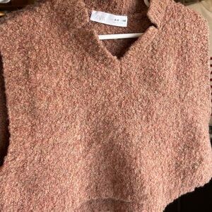 Zara Kids 9-10Y Pink Sweater Vest